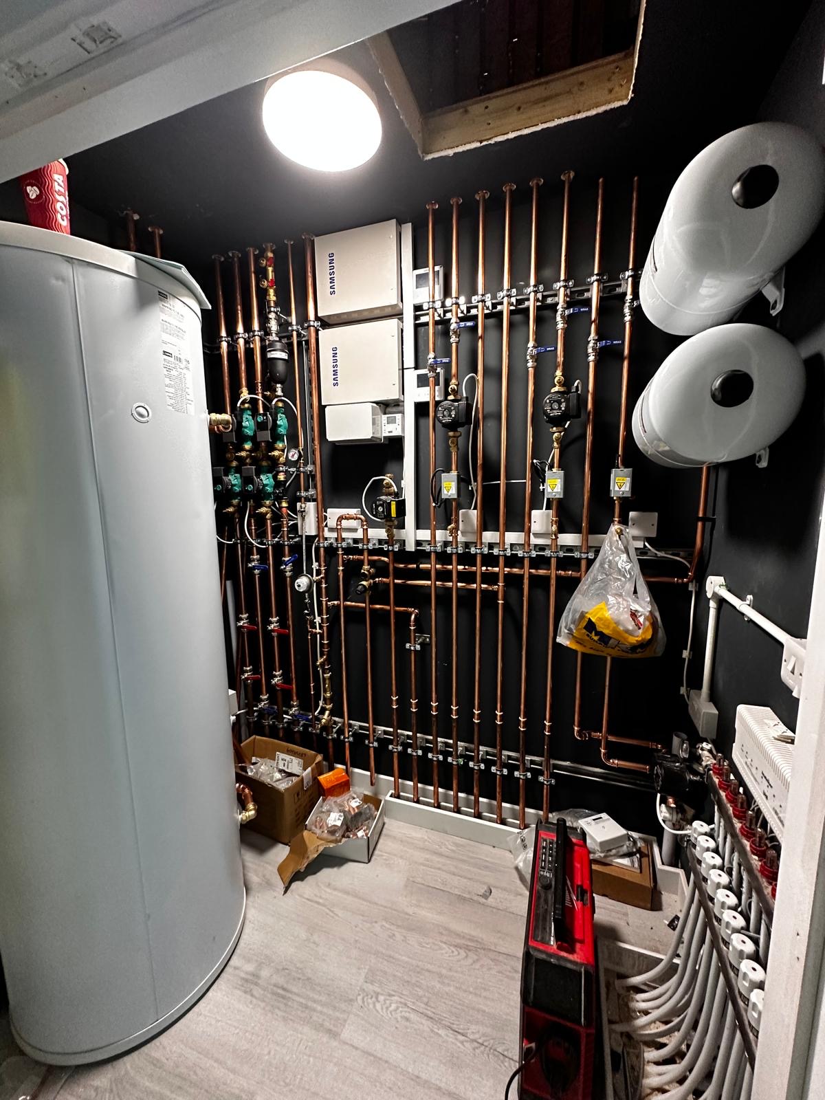 Cylinder cupboard installation by Mid Norfolk Heating